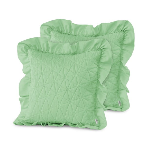 Set 2 fețe de pernă AmeliaHome Tilia Mint, 45 x 45 cm, verde-image-1