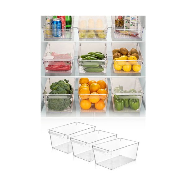 Organizator de frigider 3 buc. din plastic – Hermia-image-1
