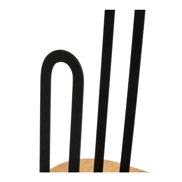 Suport vertical pentru prosoape de bucătărie din hârtie negru-în culoare naturală din metal – Casa Selección-image-2