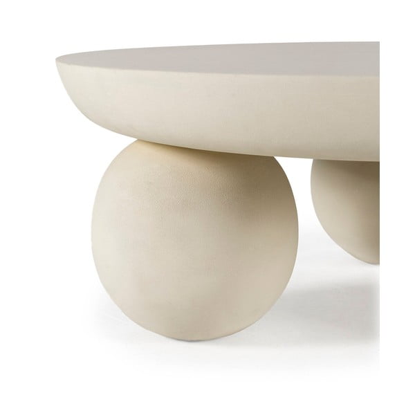 Măsuță de cafea bej rotundă din lemn de mango ø 90 cm Ailen – MOME-image-4