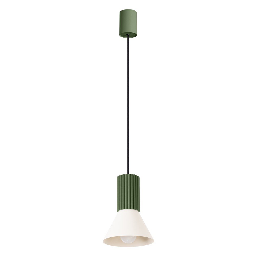 Lustră verde din metal ø 14 cm Niru – Sollux