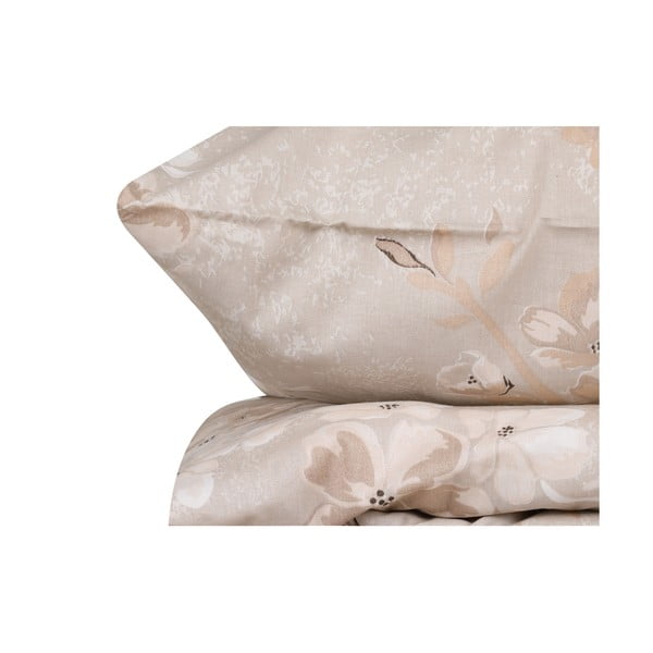 Lenjerie de pat bej din bumbac pentru pat dublu/extinsă cu cearceaf inclus 200x220 cm Elena – Mijolnir-image-2