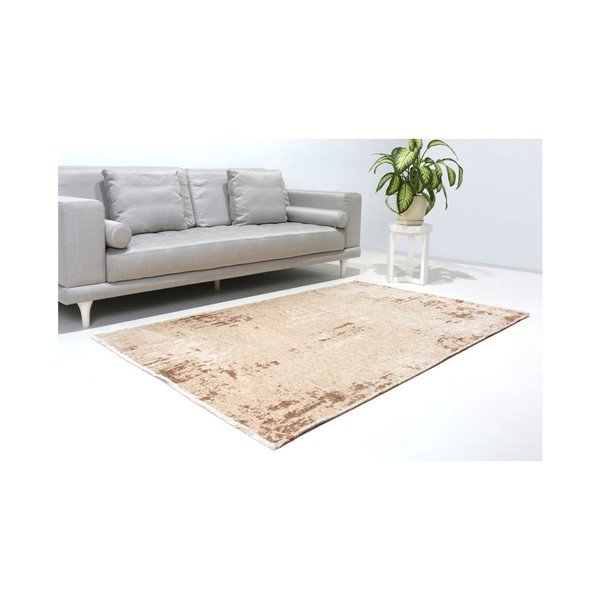 Covor reversibil Vitaus Dinah, 77 x 200 cm, bej - maro -image-1