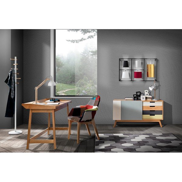 Birou cu aspect de lemn de stejar 60x113 cm Henry – Tomasucci-image-1