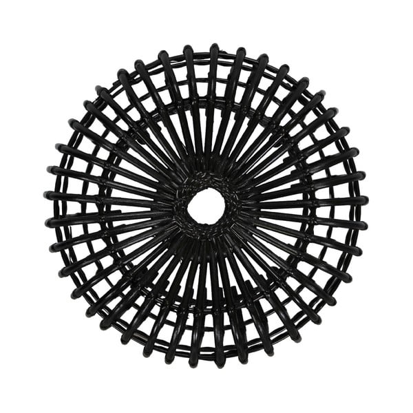 Măsuță auxiliară din ratan WOOX LIVING Ratta, negru-image-1