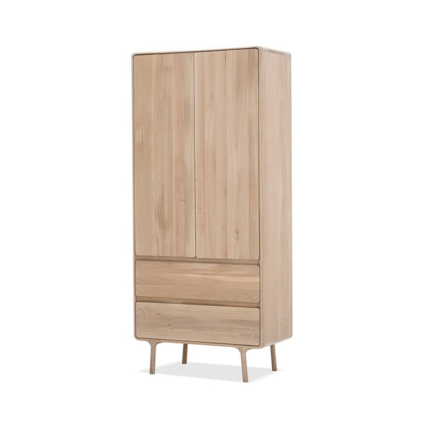 Șifonier din lemn masiv de stejar cu 2 sertare Gazzda Fawn-image-2