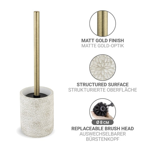 Perie de WC albă din polirășină Montalfano – Wenko-image-2