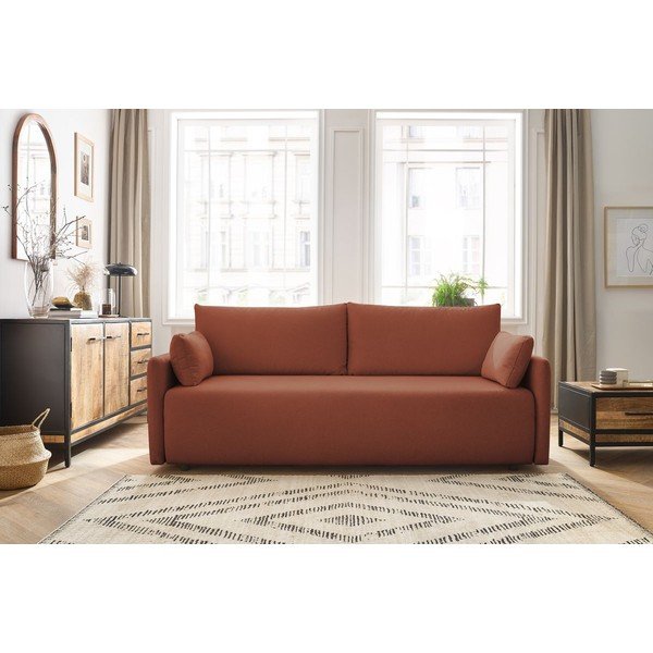 Canapea portocalie extensibilă 211 cm Marcel – Bobochic Paris-image-1