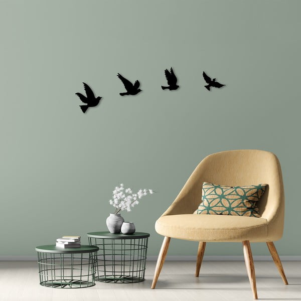 Decorațiuni de perete 4 buc. din metal 18x20 cm Birds – Wallity-image-2