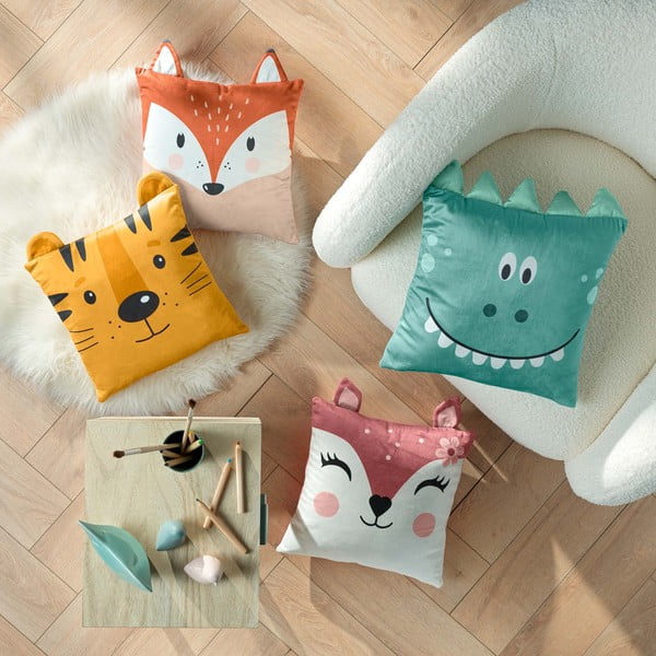 Pernă pentru copii din catifea 40x40 cm Roxy – douceur d'intérieur-image-4