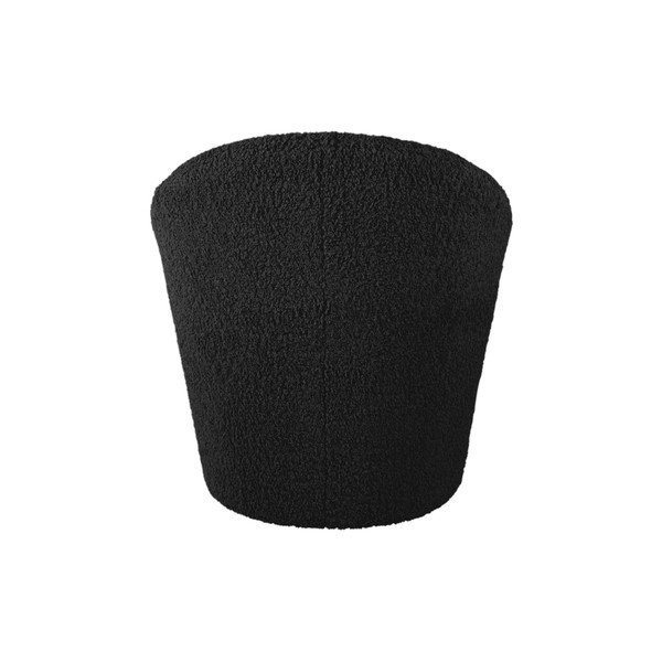 Fotoliu negru cu tapițerie din stofă bouclé Cuddly  – Leitmotiv-image-3