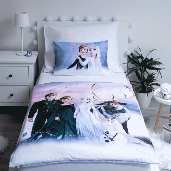 Lenjerie de pat din bumbac pentru copii pentru pătuț 100x135 cm Frozen 2 – Jerry Fabrics-image-1