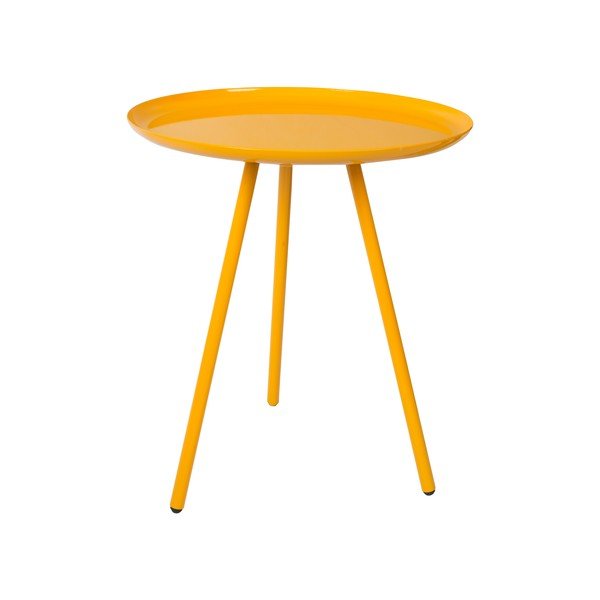 Măsuță auxiliară White Label Frost, galben