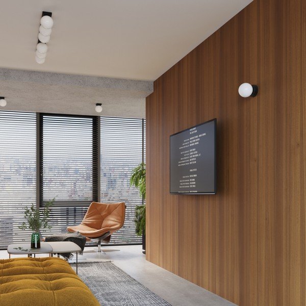 Aplică de perete neagră-albă Blaze – Sollux-image-4