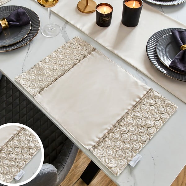 Suporturi pentru farfurii 4 buc. din material textil 30x46 cm Deco Sequin – Catherine Lansfield-image-4