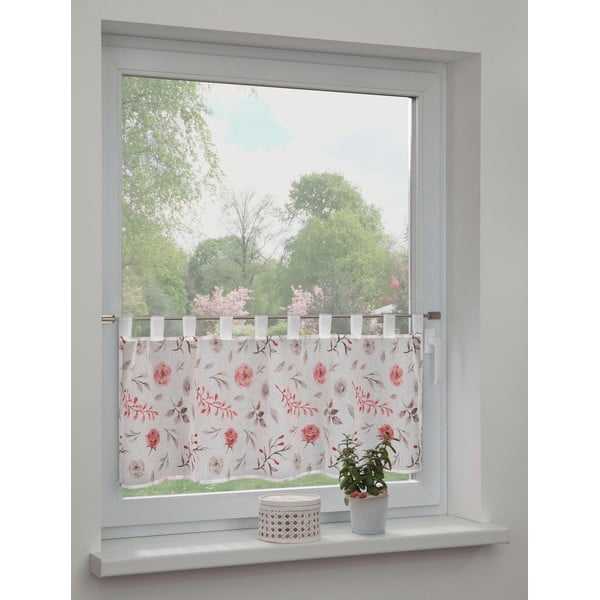 Perdea albă-roz 135x45 cm Rose – Sehlbach-image-1