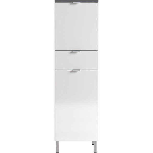 Dulap Germania Mauresa, înălțime 120 cm, alb - gri-image-1