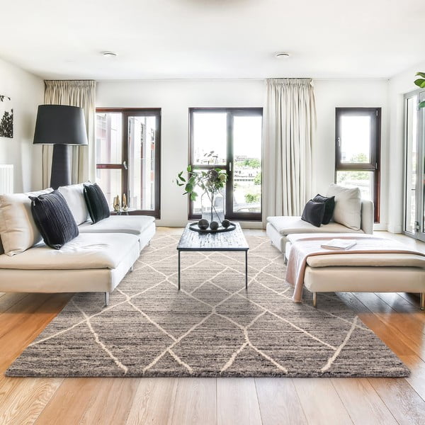 Covor gri din lână 200x290 cm Noah – Asiatic Carpets-image-1
