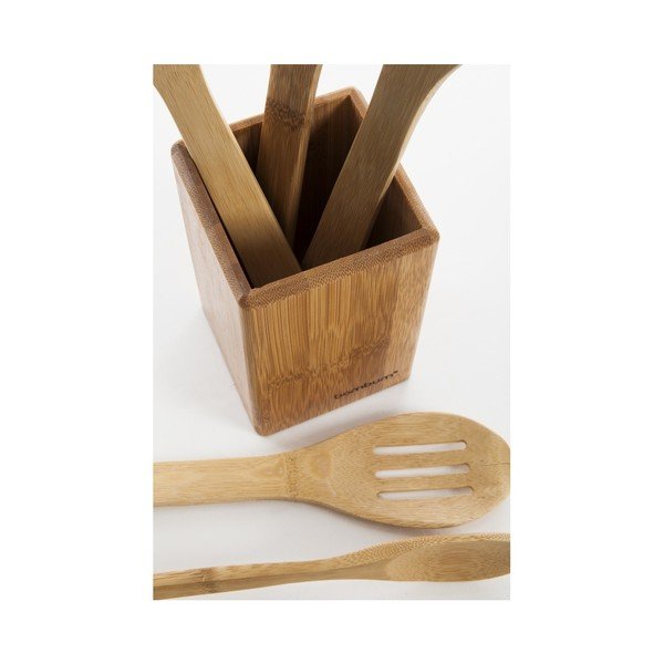 Set 6 ustensile din bambus pentru bucătărie Bambum Ravioli-image-3