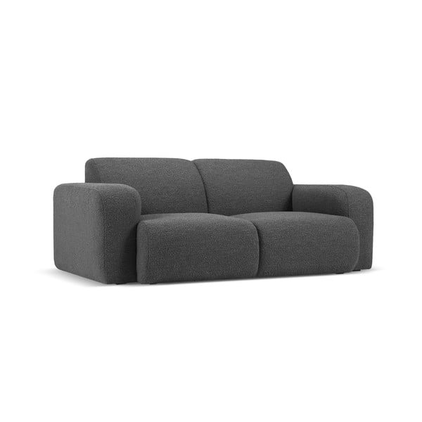 Canapea gri închis cu tapițerie din stofă bouclé 170 cm Molino – Micadoni Home-image-2