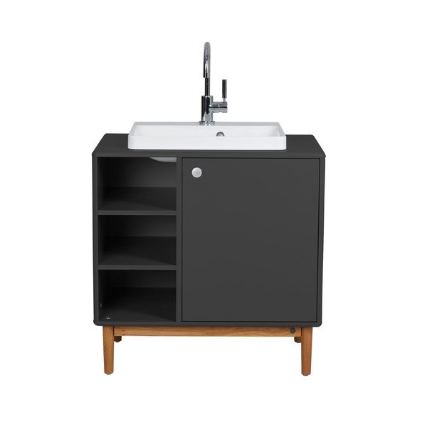 Dulap pentru sub chiuvetă gri închis fără baterie 80x62 cm Color Bath - Tom Tailor-image-4
