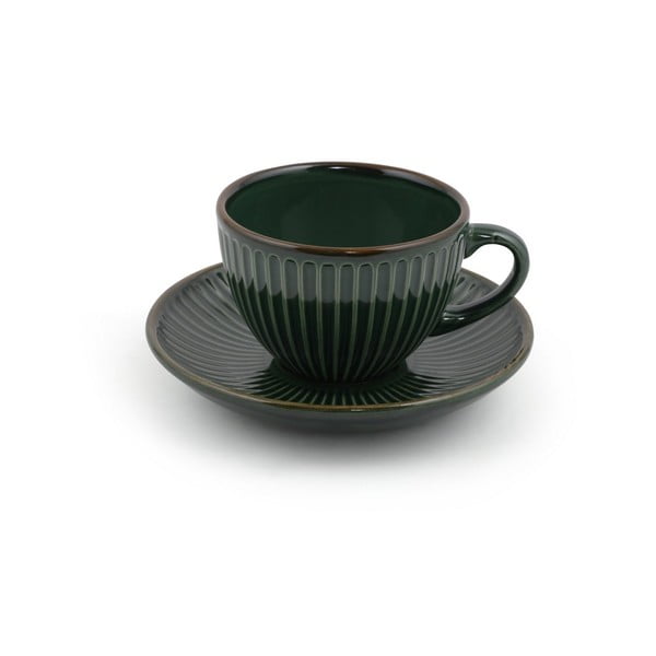 Cești verde-închis 6 buc. din ceramică 0.21 l – Hermia-image-2