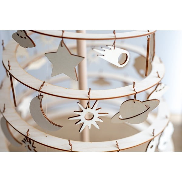 Set 8 decorațiuni de Crăciun din lemn Spira Medium-image-1