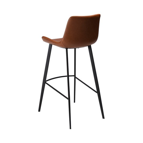 Scaun de bar din piele artificială DAN–FORM Denmark Hype, maro, înălțime 103 cm-image-4