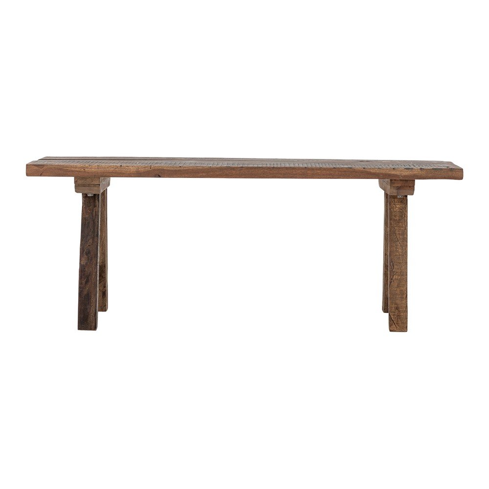 Bancă de grădină în culoare naturală din lemn masiv Brosse – Bloomingville