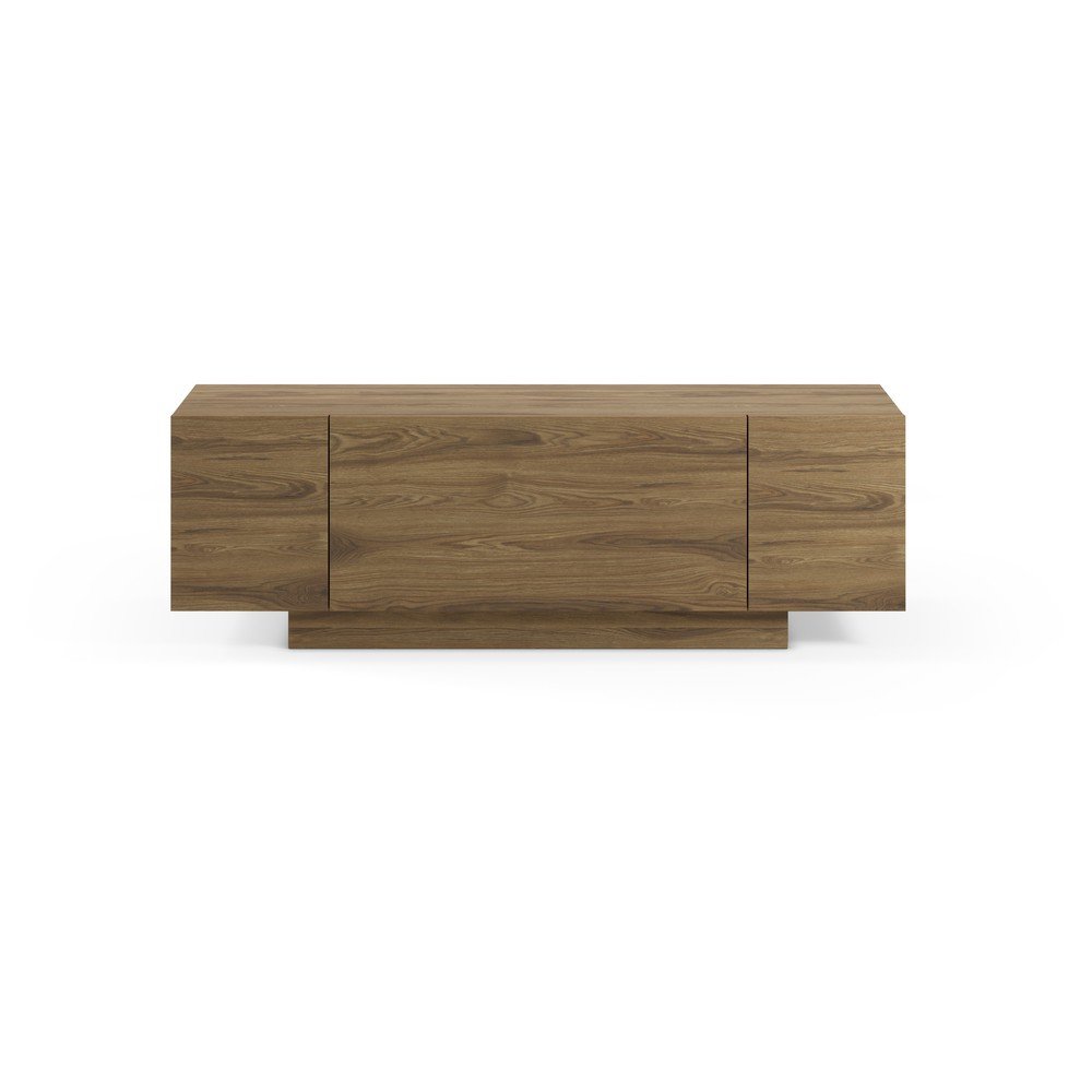 Comodă TV în culoare naturală cu aspect de lemn de stejar 140x45x40 cm Victor – Marckeric