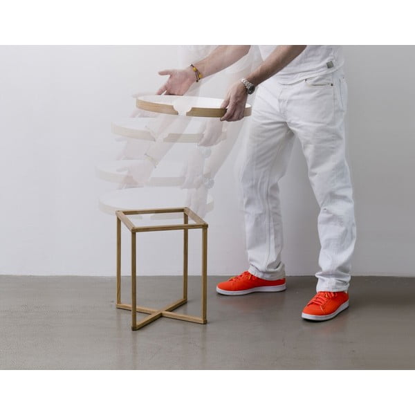 Măsuță auxiliară din lemn cu blat detașabil Wireworks Damieh, 45 x 45 cm-image-1