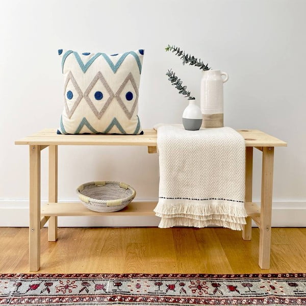 Față de pernă cu broderie lnu Joynodes Bethany, 43 x 43 cm-image-1