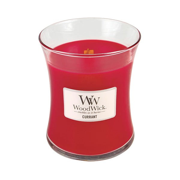 Lumânare parfumată WoodWick, aromă de coacăze roșii, 60 ore