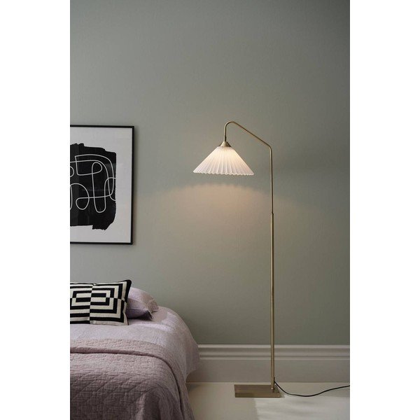 Lampadar crem/alămiu cu structură flexibilă din material textil (înălțime 155 cm) Kate – Ellos Home-image-1