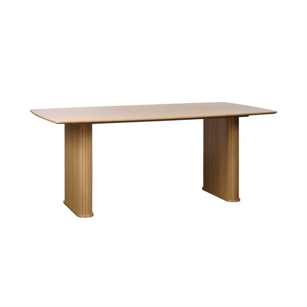 Masă de dining cu blat cu aspect de lemn de stejar 100x190 cm Nola – Unique Furniture-image-2