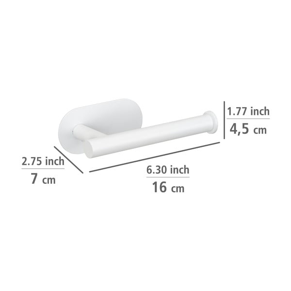 Suport pentru hârtie igienică alb autoadeziv din oțel inoxidabil Orea – Wenko-image-4