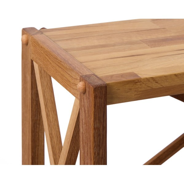 Etajeră în culoare naturală din lemn de stejar 70x161 cm X-Shelf – Unique Furniture-image-4