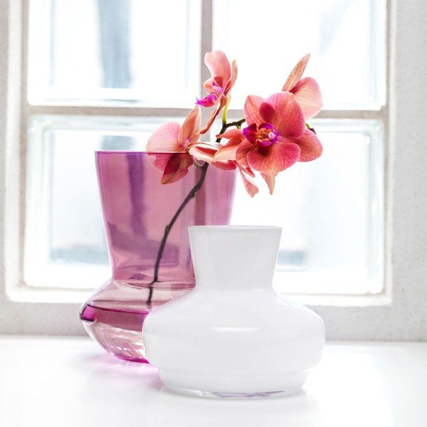 Vază dublă Sagaform Duo, albă-vișinie-image-4