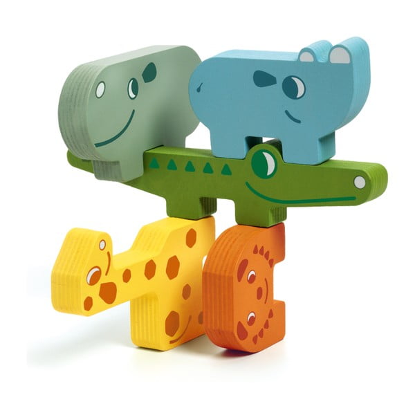 Puzzle din lemn în formă de animale pentru copii Djeco Puzzle