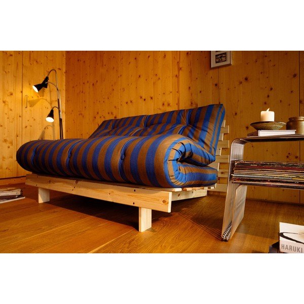 Canapea albastră/maro extensibilă 140 cm Roots – Karup-image-4