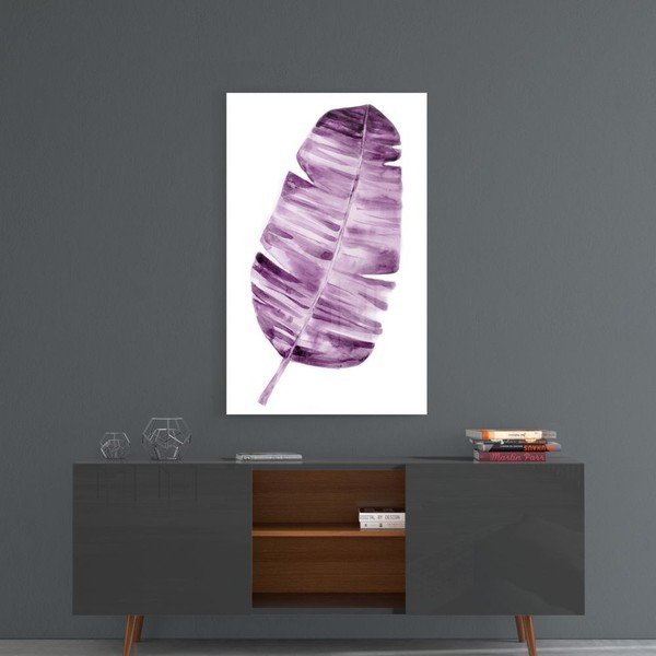 Tablou din sticlă Insigne Lila Leaf, 46 x 72 cm-image-1