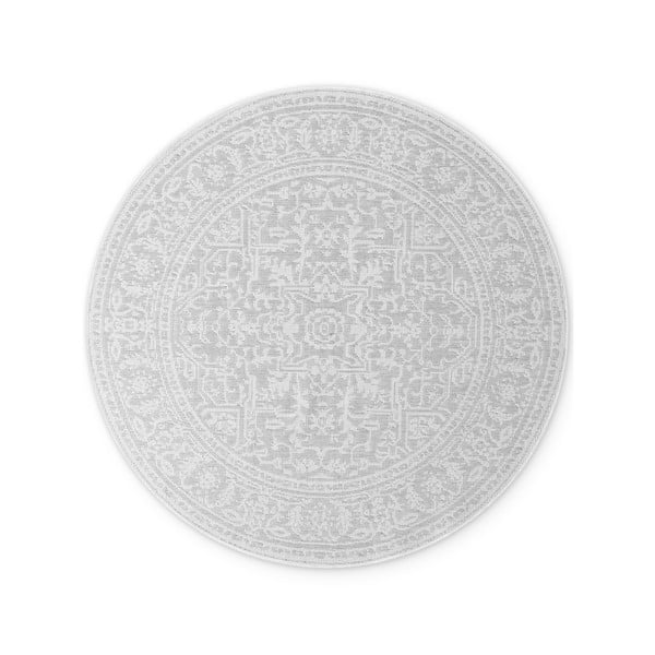 Covor pentru exterior și interior gri/fildeș rotund ø 160 cm Duet Kona – NORTHRUGS