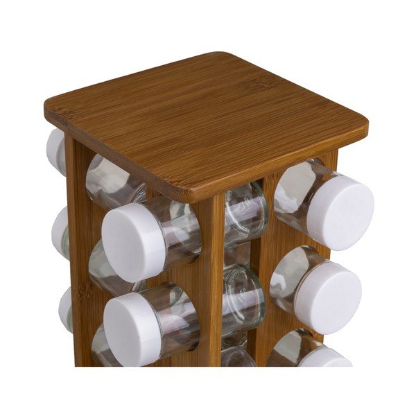 Recipiente de condimente cu suport 12 buc. Bamboo Walnut – Casa Selección-image-4
