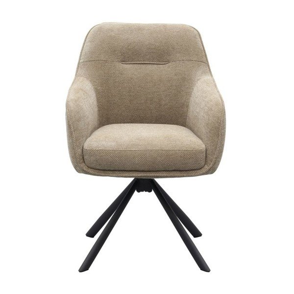 Scaun de living taupe cu cotiere tapițat Avola – Unique Furniture-image-1