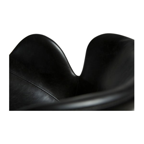 Scaun de sufragerie negru cu cotiere tapițat Gaia – DAN-FORM Denmark-image-3