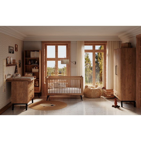 Pătuț în culoare naturală 70x140 cm Retro – Pinio-image-1