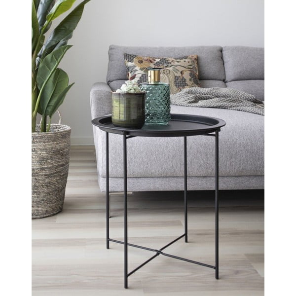 Măsuță auxiliară rotundă din metal ø 47 cm Bastia – House Nordic-image-1
