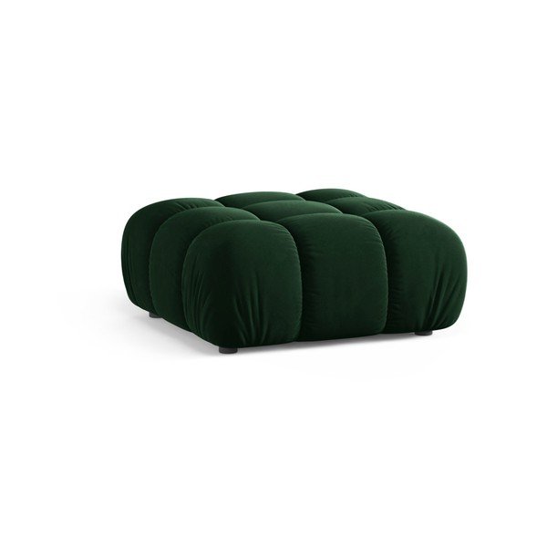 Taburet verde închis cu tapițerie din catifea – Micadoni -image-1