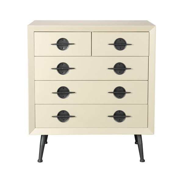 Comodă bej din lemn de arbore de cauciuc 86x86x40 cm Edson – Dutchbone