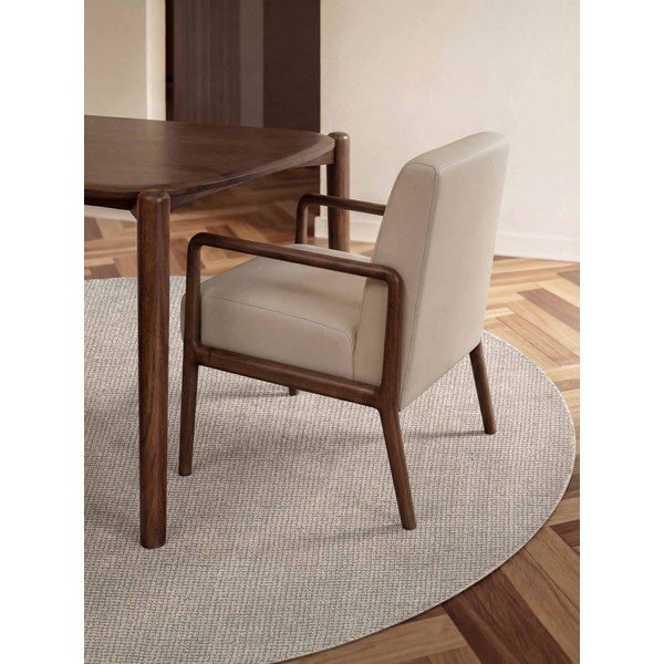 Covor crem țesut manual rotund din lână ø 160 cm Greenwich – Ted Baker-image-1